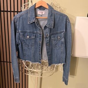 Cropped Blue Denim Jacket